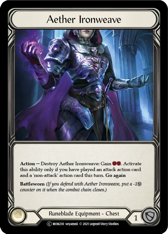 Aether Ironweave U-MON230-RF - Monarch - Unlimited - Flesh and blood card