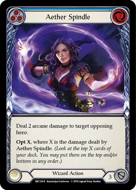Aether Spindle BLUE ARC128 - Arcane Rising - Flesh and blood card