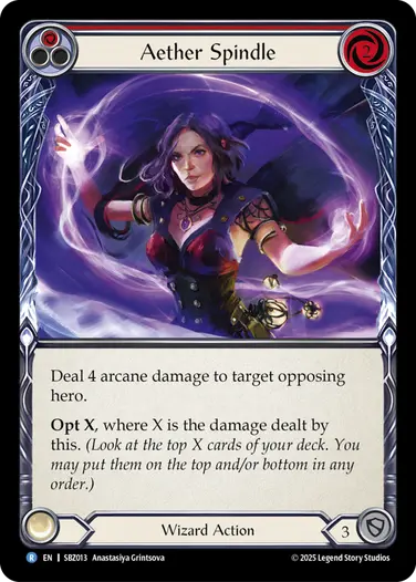 Aether Spindle SBZ013 - Silver Age Chapter 3 - Blaze, Firemind - Flesh and blood card
