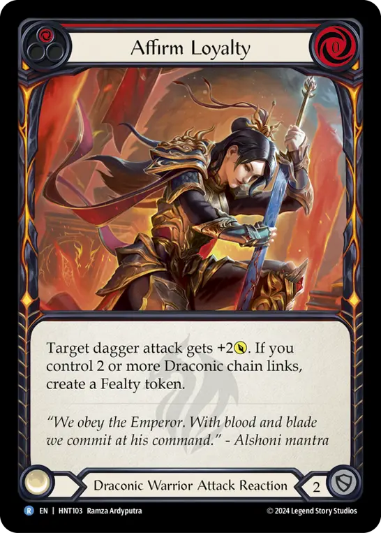 Affirm Loyalty RED HNT103 - The Hunted - Flesh and blood card