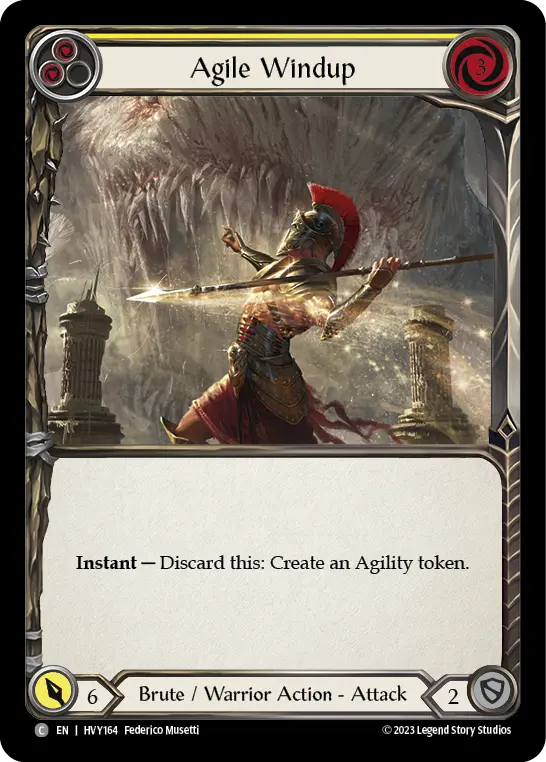 Agile Windup YELLOW HVY164 - Heavy Hitters - Flesh and blood card