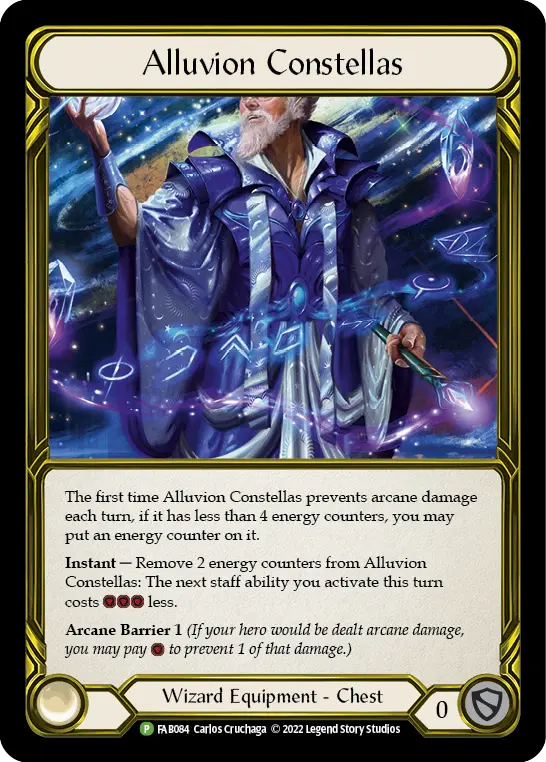 Alluvion Constellas FAB084-GF - Premier Organized Play - Uprising - Flesh and blood card