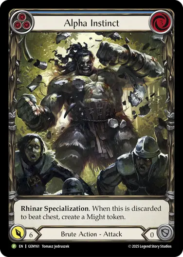 Alpha Instinct GEM161-RF - GEM - Pack 5 - Flesh and blood card