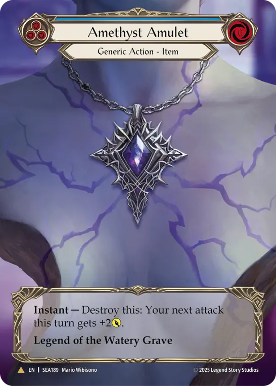 Amethyst Amulet BLUE SEA189-TP - High Seas - Treasure Pack - Flesh and blood card