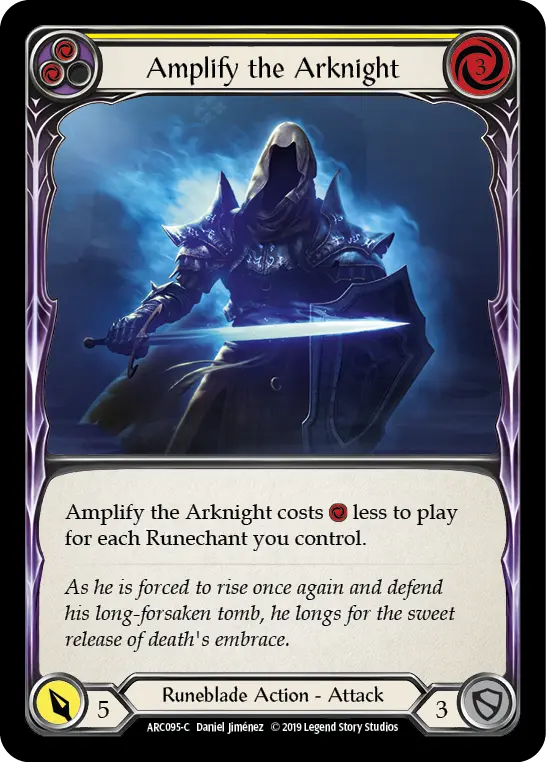 Amplify the Arknight YELLOW ARC095 - Arcane Rising - Flesh and blood card