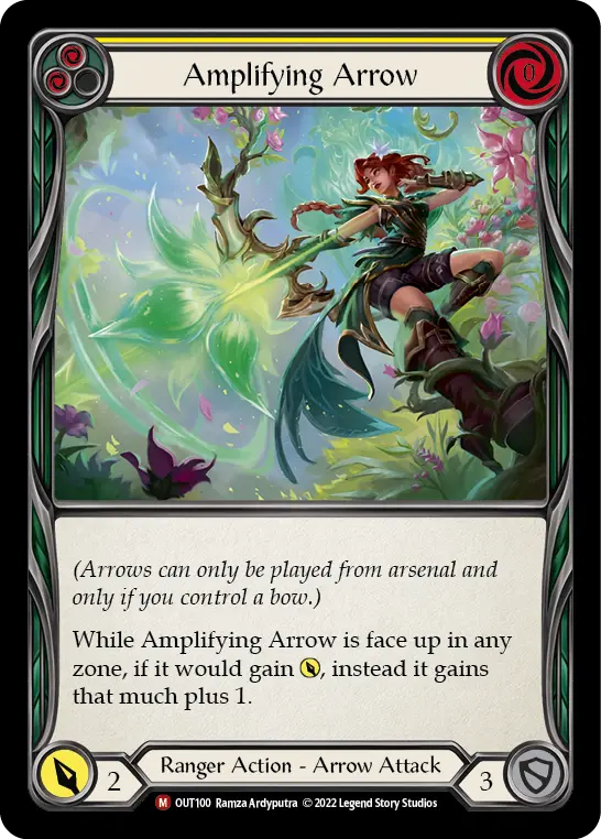 Amplifying Arrow YELLOW OUT100 - Outsiders - Flesh and blood card