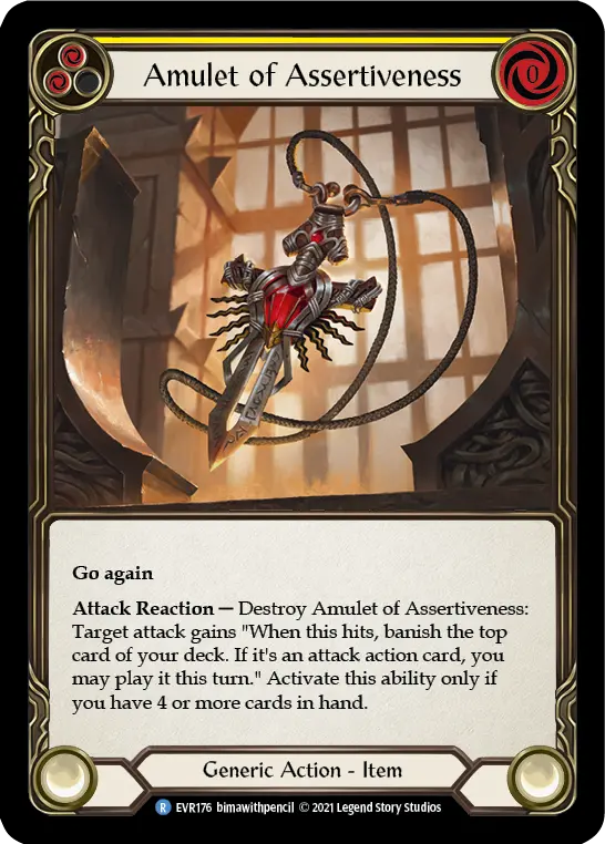 Amulet of Assertiveness YELLOW EVR176 - Everfest - Flesh and blood card