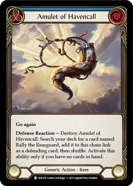 Amulet of Havencall BLUE EVR178 - Everfest - Flesh and blood card