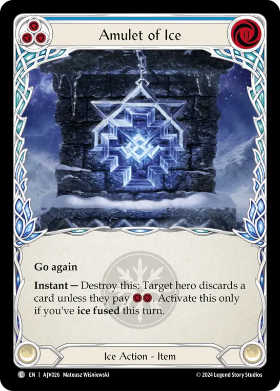 Amulet of Ice BLUE AJV026 - Armory Deck Origins - Jarl Vetreiði - Flesh and blood card