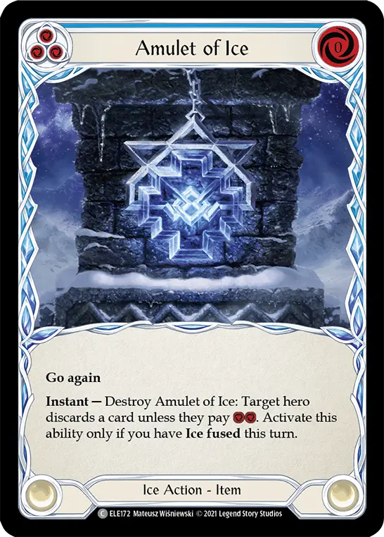 Amulet of Ice BLUE ELE172 - Tales of Aria - Flesh and blood card