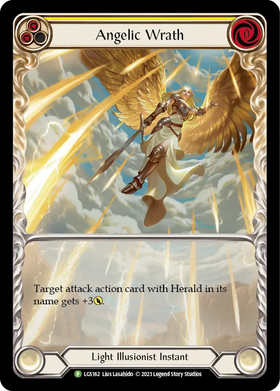 Angelic Wrath YELLOW LGS162-RF - Armory - Season 10 - Flesh and blood card