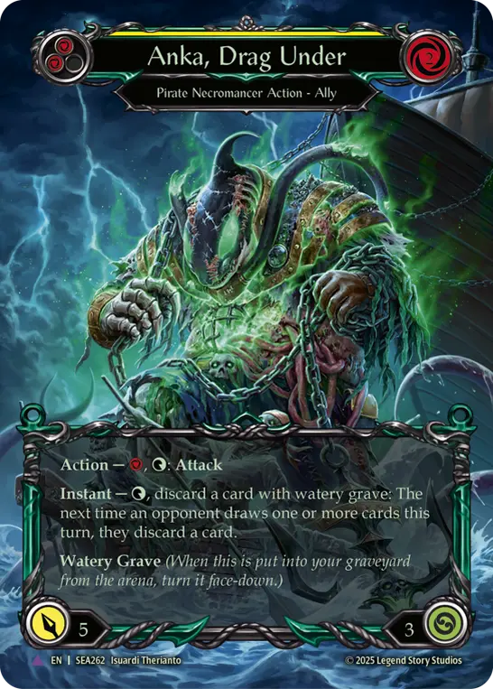 Anka, Drag Under YELLOW SEA262-MV - High Seas - Flesh and blood card