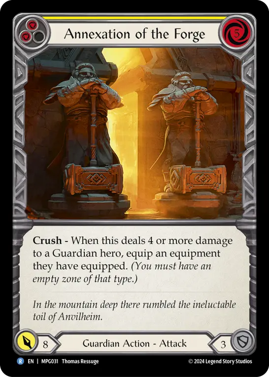 Annexation of the Forge YELLOW MPG031 - Mastery Pack Guardian - Flesh and blood card