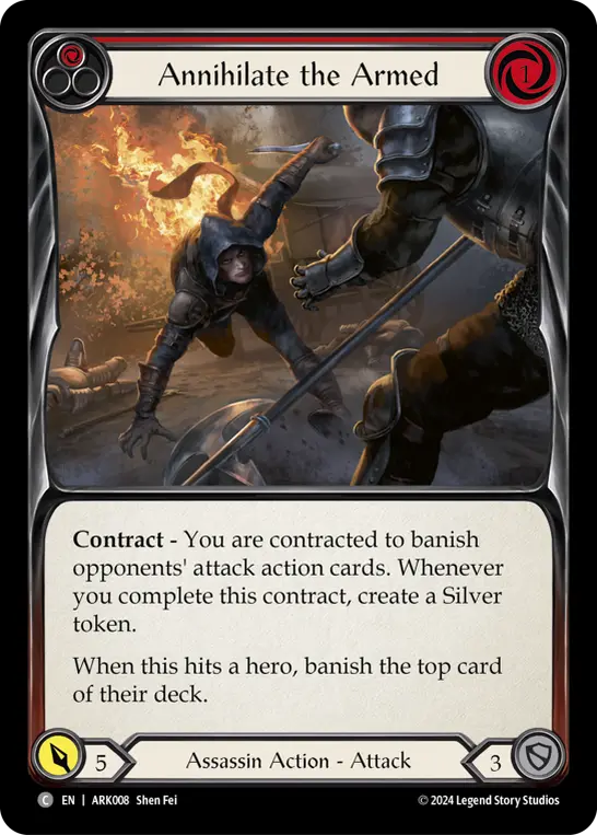 Annihilate the Armed RED ARK008 - The Hunted Blitz Deck - Arakni - Flesh and blood card