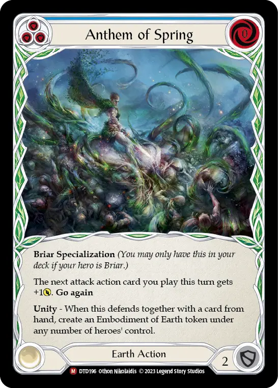 Anthem of Spring BLUE DTD196 - Dusk till Dawn - Flesh and blood card