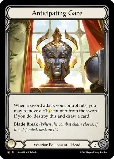 Anticipating Gaze AHA003-RF - Armory Deck - Hala, Bladesaint of the Vow - Flesh and blood card