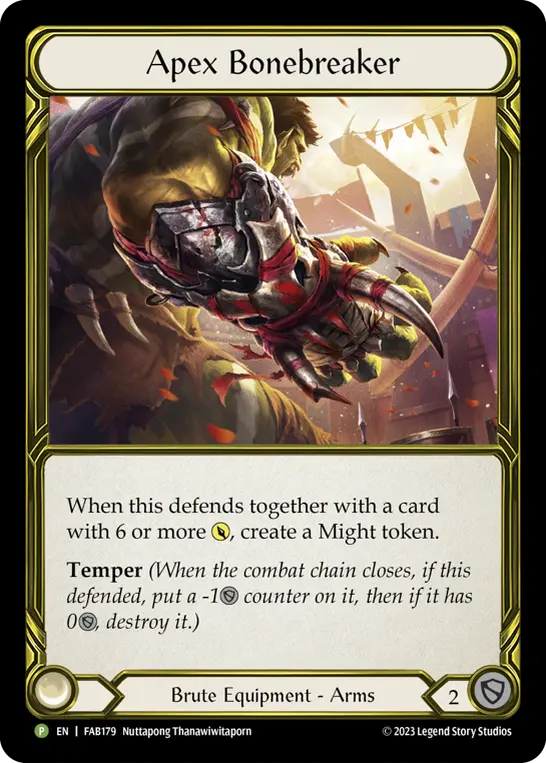 Apex Bonebreaker FAB179-GF - Premier Organized Play - Heavy Hitters - Flesh and blood card