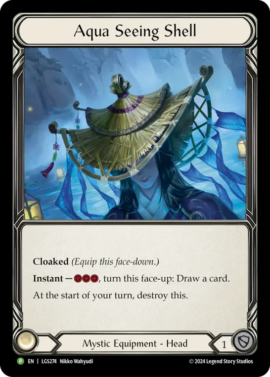 Aqua Seeing Shell LGS274-RF - Pre-release - Part the Mistveil - Flesh and blood card