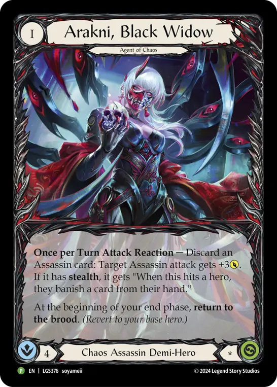 Arakni, Black Widow LGS376-RF - World Premiere - The Hunted - Flesh and blood card