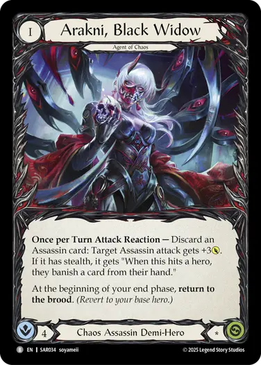 Arakni, Black Widow SAR034 - Silver Age Chapter 2 - Arakni, Web of Deceit - Flesh and blood card