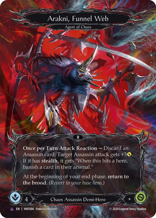Arakni, Funnel Web HNT004-MV - The Hunted - Flesh and blood card