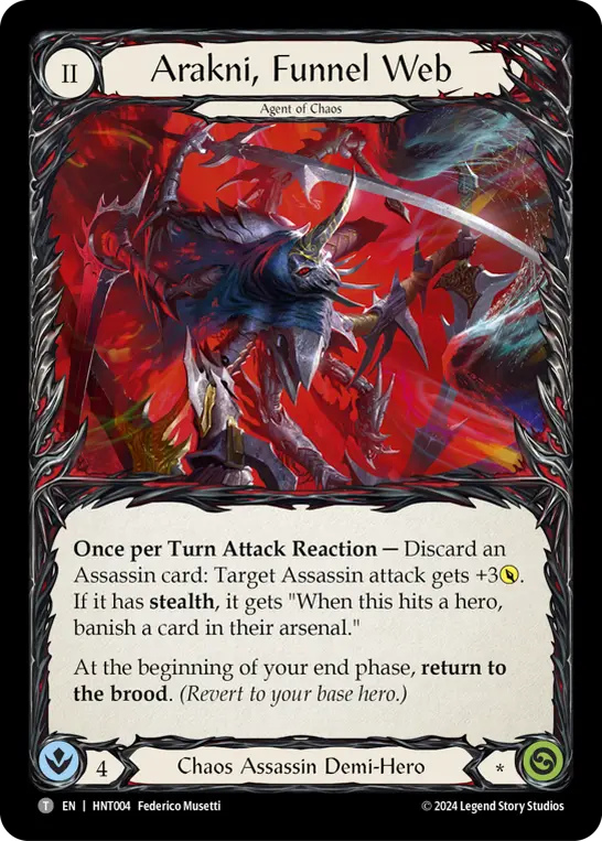 Arakni, Funnel Web HNT004 - The Hunted - Flesh and blood card