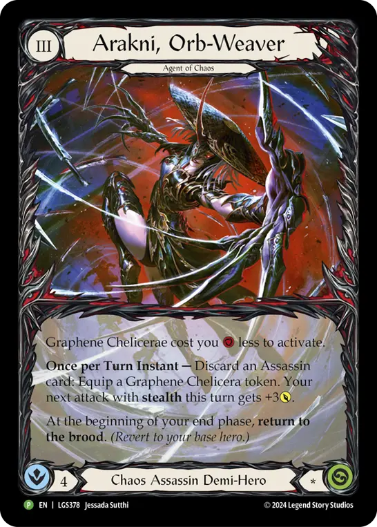 Arakni, Orb-Weaver LGS378-RF - World Premiere - The Hunted - Flesh and blood card