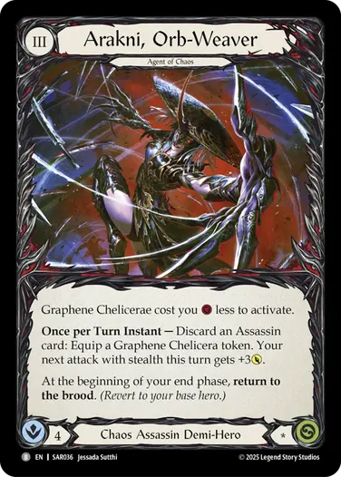 Arakni, Orb-Weaver SAR036 - Silver Age Chapter 2 - Arakni, Web of Deceit - Flesh and blood card