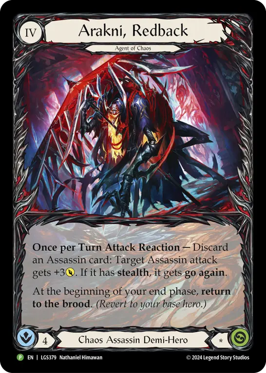 Arakni, Redback LGS379-RF - World Premiere - The Hunted - Flesh and blood card