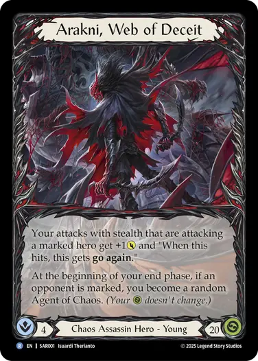 Arakni, Web of Deceit SAR001 - Silver Age Chapter 2 - Arakni, Web of Deceit - Flesh and blood card