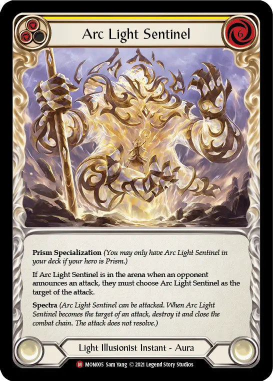 Arc Light Sentinel YELLOW MON005 - Monarch - Flesh and blood card