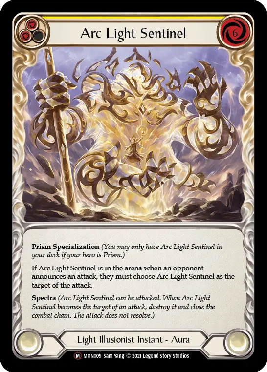 Arc Light Sentinel YELLOW U-MON005-RF - Monarch - Unlimited - Flesh and blood card