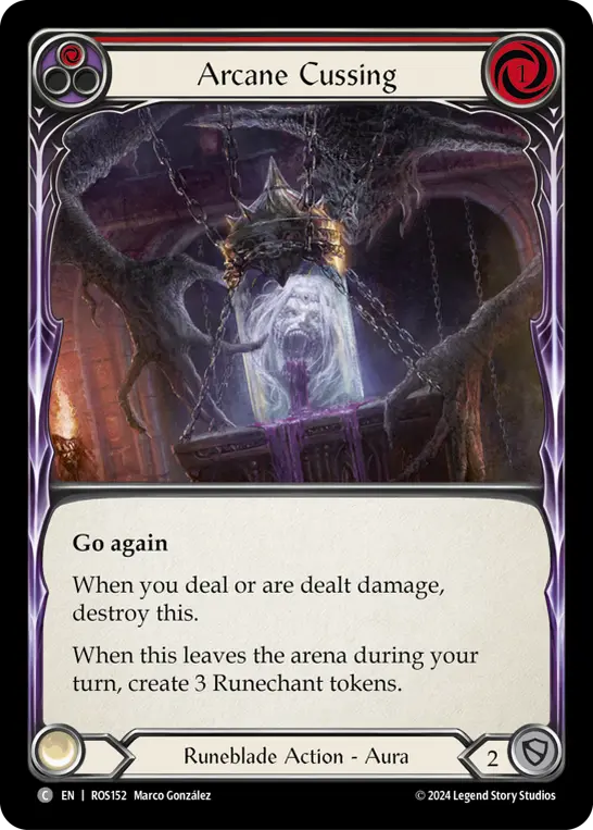 Arcane Cussing RED ROS152 - Rosetta - Flesh and blood card