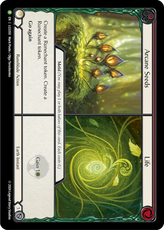Arcane Seeds||Life RED LGS350-CF - Armory - Season 14 Florian - Flesh and blood card