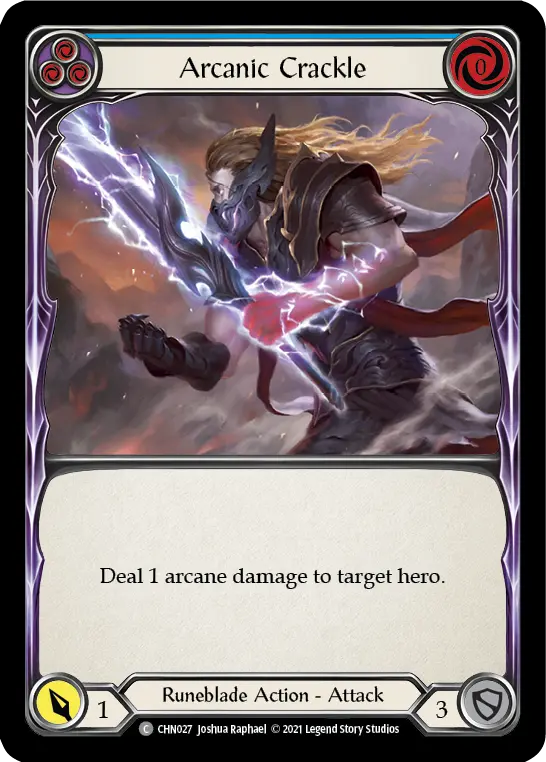 Arcanic Crackle BLUE CHN027 - Chane - Blitz Deck - Flesh and blood card