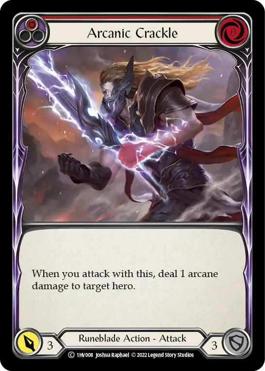 Arcanic Crackle RED 1HV008 - Viserai - Blitz Deck - Flesh and blood card