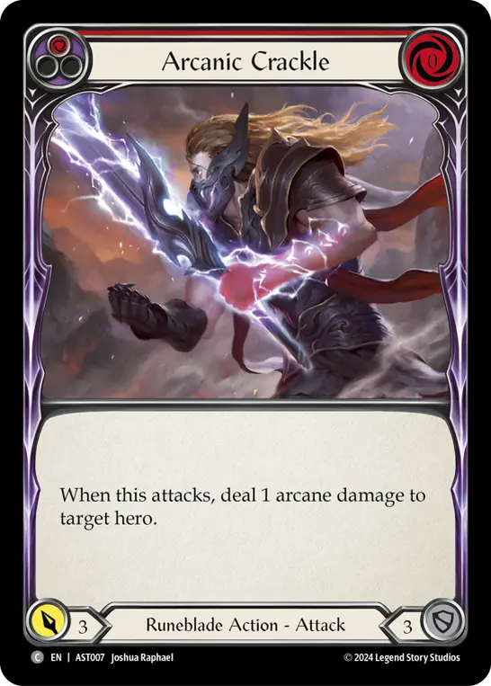 Arcanic Crackle RED AST007 - Armory Deck - Aurora, Shooting Star - Flesh and blood card