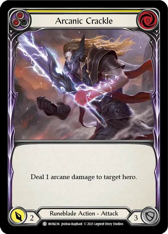 Arcanic Crackle YELLOW MON236 - Monarch - Flesh and blood card