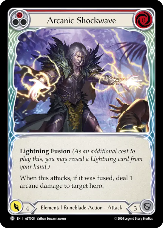 Arcanic Shockwave RED AST008 - Armory Deck - Aurora, Shooting Star - Flesh and blood card