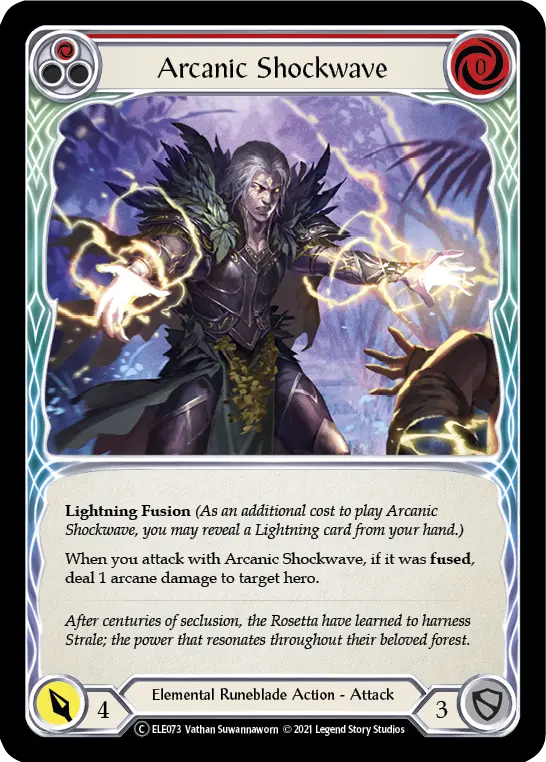 Arcanic Shockwave RED U-ELE073-RF - Tales of Aria - Unlimited - Flesh and blood card