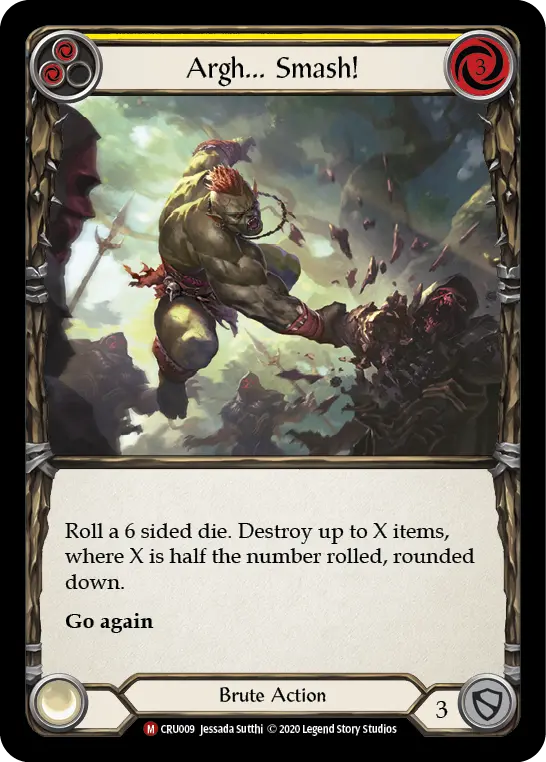 Argh... Smash! YELLOW CRU009 - Crucible of War - Flesh and blood card