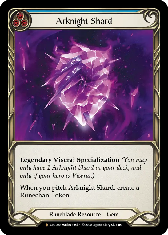 Arknight Shard BLUE CRU000-CF - Crucible of War - Flesh and blood card