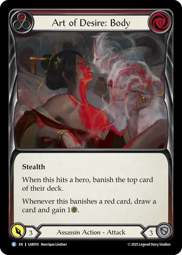 Art of Desire: Body SAR010 - Silver Age Chapter 2 - Arakni, Web of Deceit - Flesh and blood card