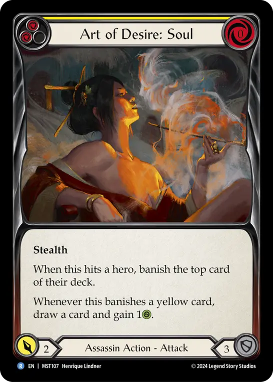 Art of Desire: Soul YELLOW MST107 - Part the Mistveil - Flesh and blood card