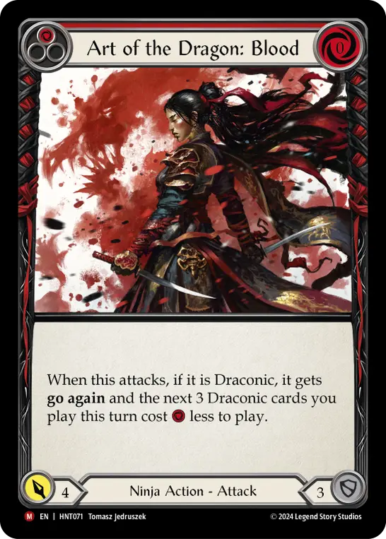 Art of the Dragon: Blood RED HNT071 - The Hunted - Flesh and blood card