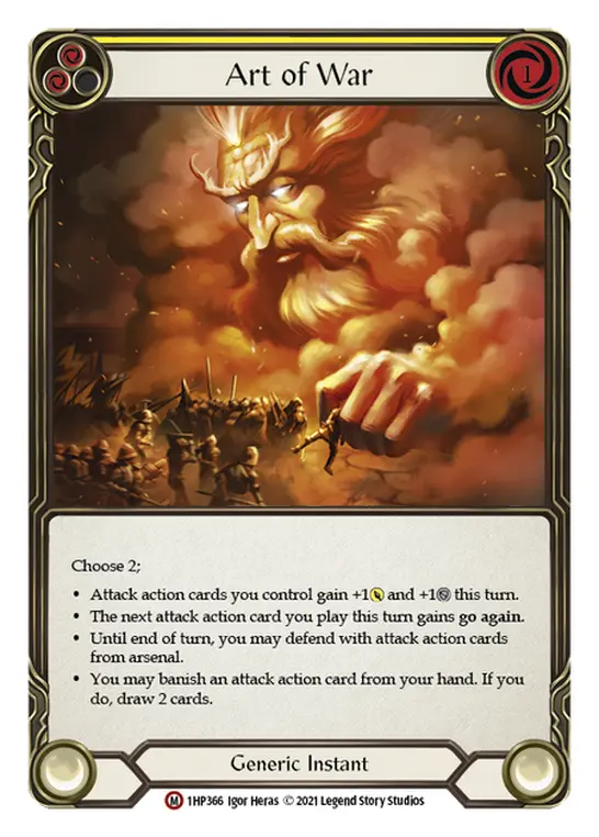 Art of War YELLOW 1HP366 - History Pack 1 - Flesh and blood card