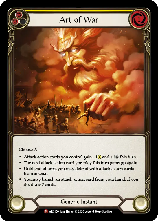 Art of War YELLOW U-ARC160-RF - Arcane Rising - Unlimited - Flesh and blood card