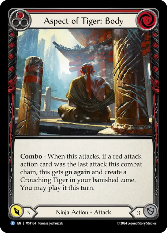 Aspect of Tiger: Body RED MST164 - Part the Mistveil - Flesh and blood card