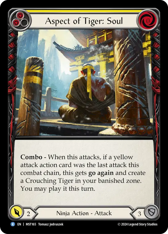 Aspect of Tiger: Soul YELLOW MST165 - Part the Mistveil - Flesh and blood card