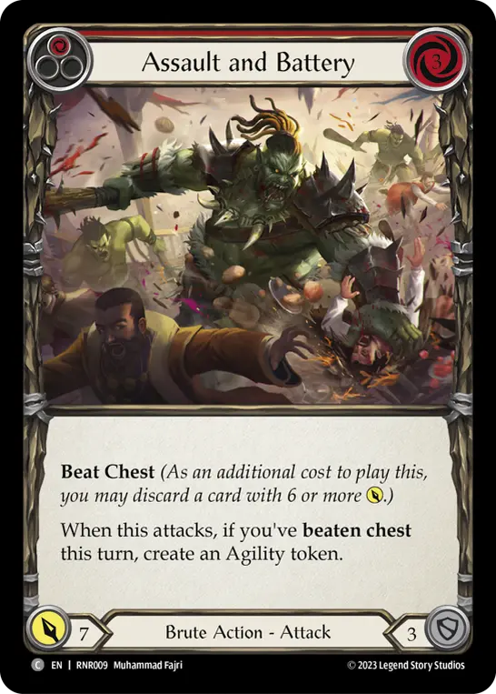 Assault and Battery RED RHI009 - Rhinar - Heavy Hitters Blitz Deck - Flesh and blood card